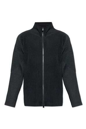 Issey Miyake Zip-Up Plissé Hoodie Homme Plissé Issey Miyake Pleated Zip-up Hoodie in Grey for